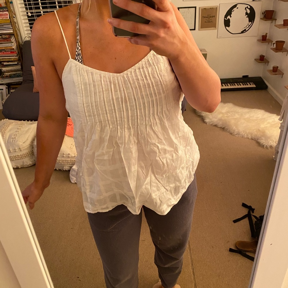 Super cute j crew white tank!